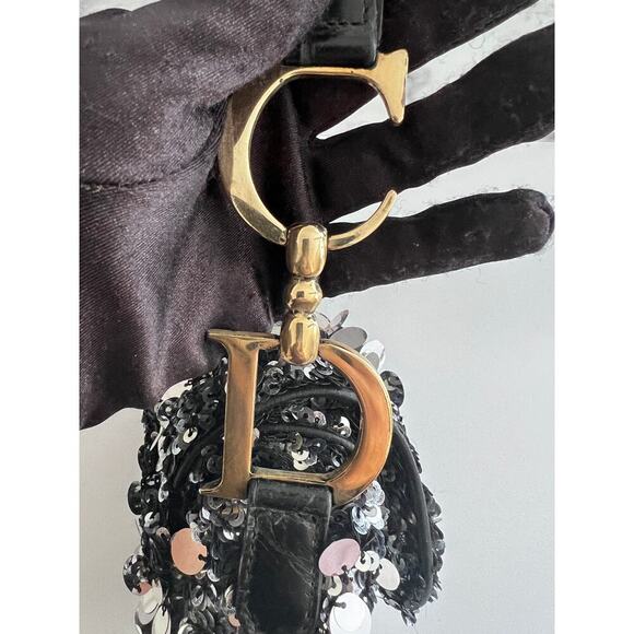 Dior silver sequin saddle bag - Picture 8 of 9